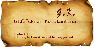 Glöckner Konstantina névjegykártya